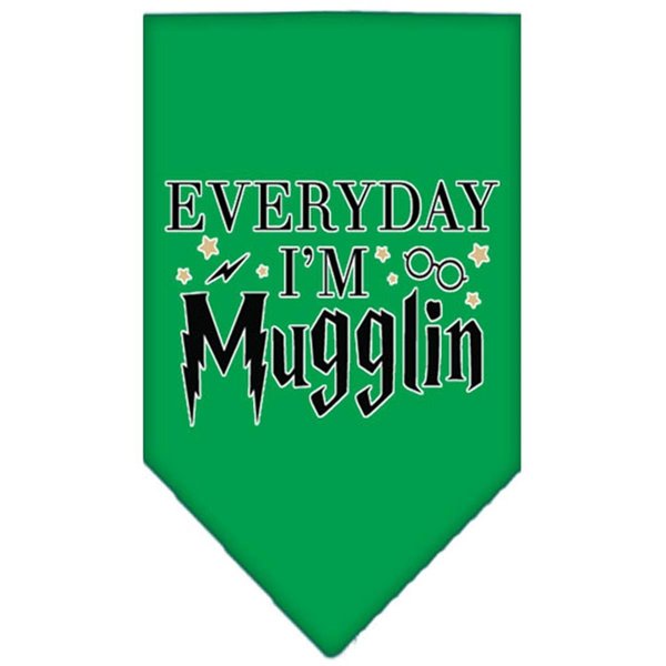 Mirage Pet Products Everyday Im Mugglin Screen Print BandanaEmerald Green Small 66-463 SMEG